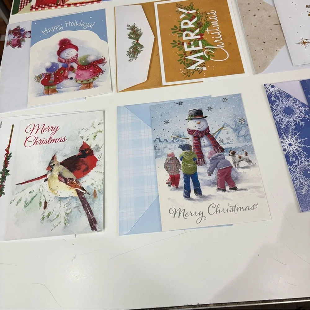 VTG Assorted Holiday Greeting Cards with matching envelopes Set 25